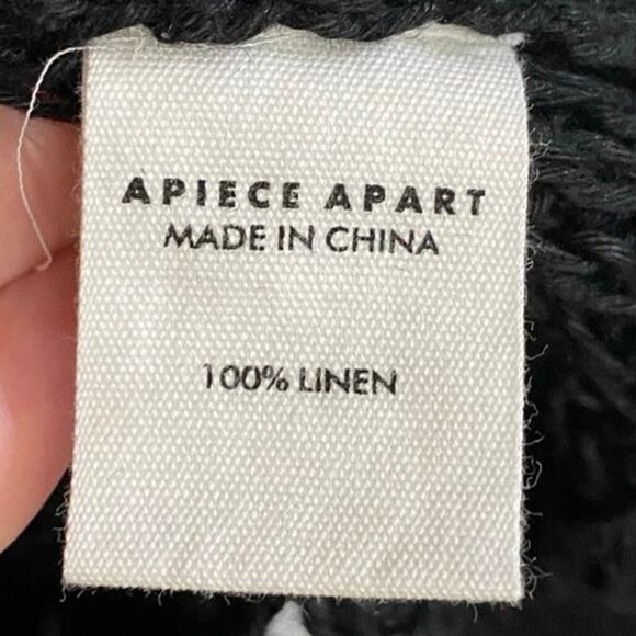 Apiece Apart Abierta Tank In Black Small - Picture 7 of 7